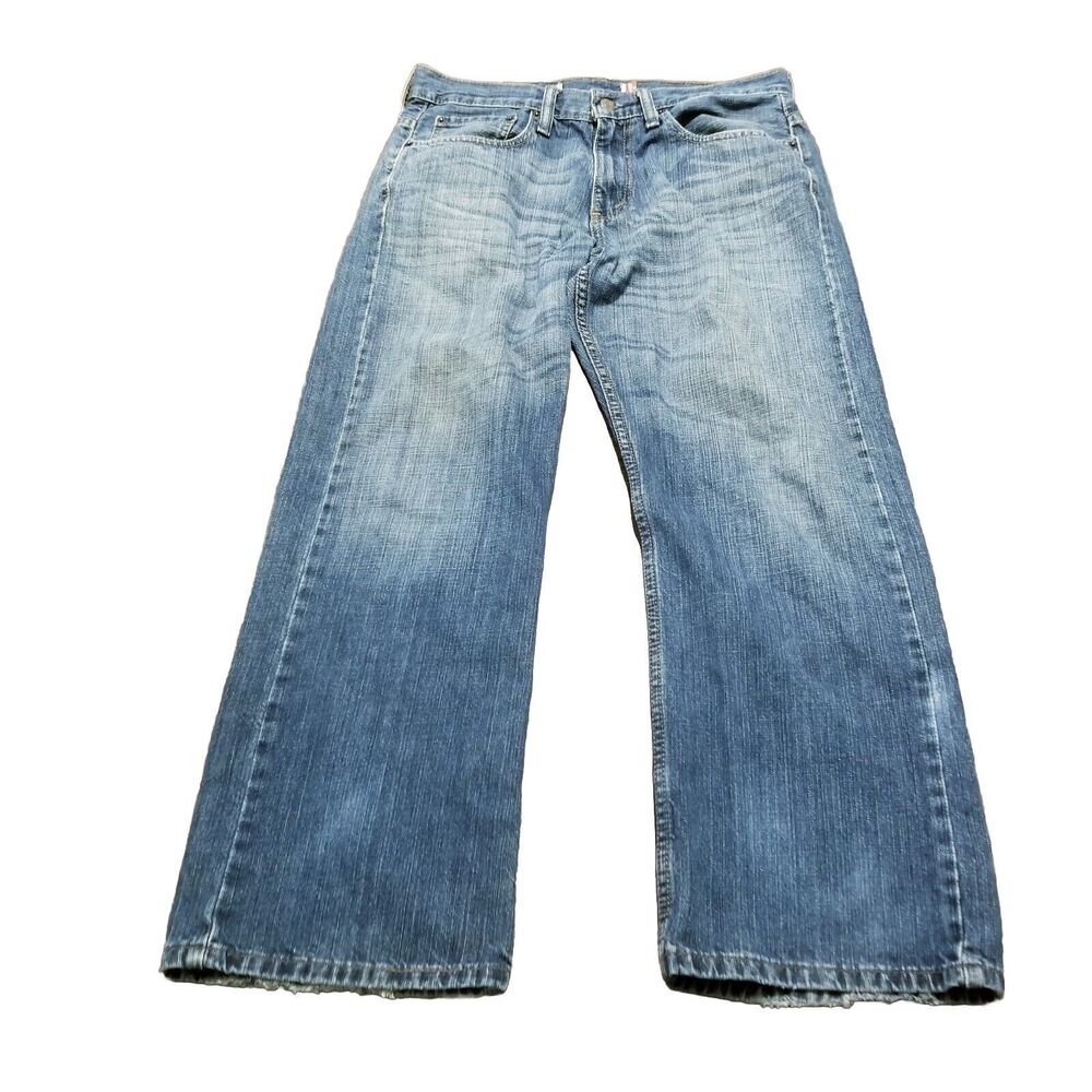 Levi's 569 Jeans Men 31x30 Loose Straight Mid Rise Faded Denim Whiskers (33x28)